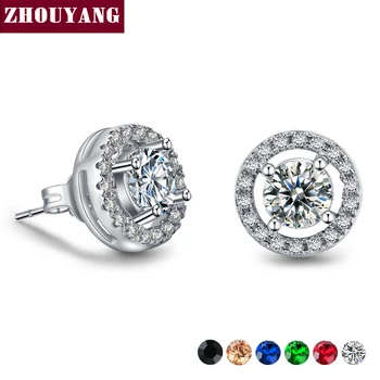 Cubic Zirconia Silver Stud Earring