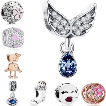 

Vintage Crystal Robot Eggplant Princess Frog Evil Eye Pendants Beads Fit Original Pandora Charms Bracelets Bangles for Women DIY