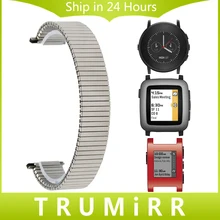 Élastique Bande de Montre 20mm 22mm pour Pebble 1 1er Gen/Pebble temps Ronde 20mm/Pebble Temps Bracelet En Acier Inoxydable Lien Ceinture Bracelet