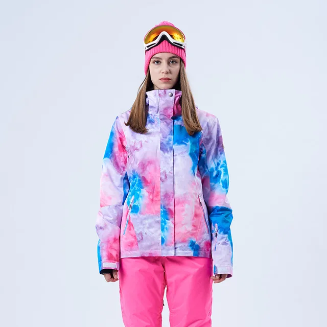 Gsou snow women's ski suit winter warm waterproof ski suit outdoor Mountain jacket