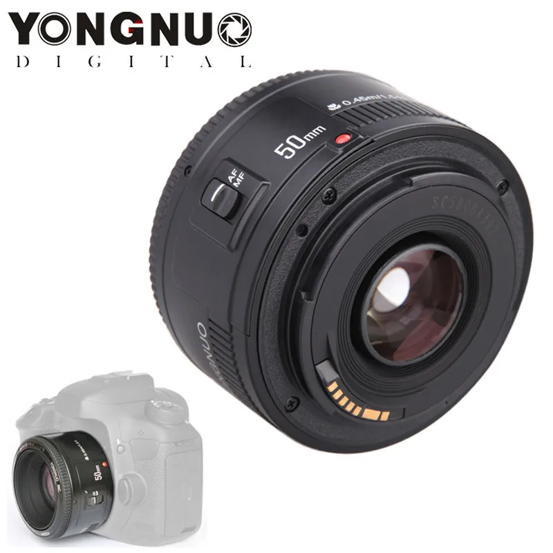 YONGNUO ю. н. EF 50 мм f / 1.8 AF 1:1. 8 стандартный премьер-объектива диафрагма автофокус для EOS цифровых зеркальных камер