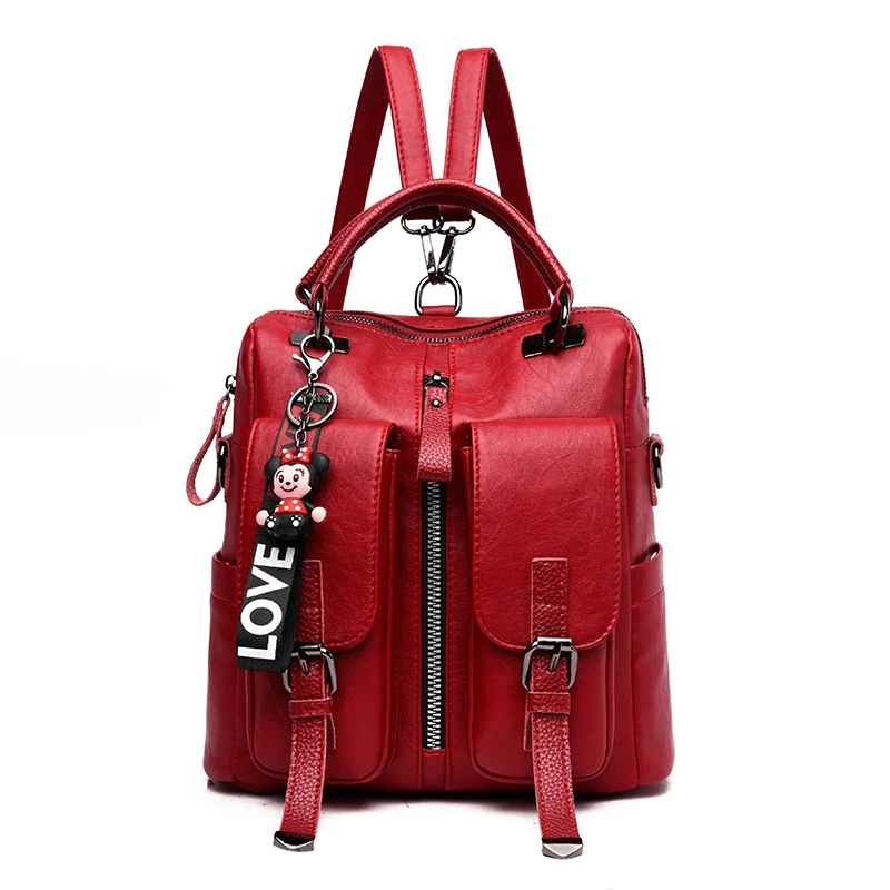 

Multifunctional Women Backpack Female Back pack Small Feminina School Backpacks For Teenage Girls Bags Sac A Dos2019 RISMIT