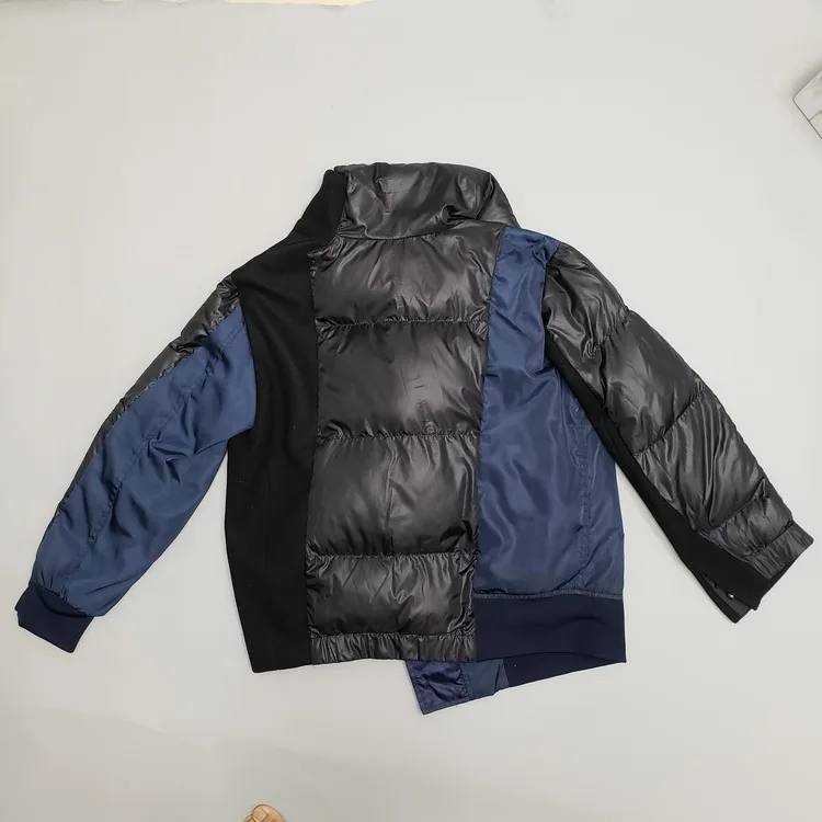 Thick Outwear Cotton Parka Zipper Loose Plus Size Warm Streetwear Black Woolen Patchwork Winter Jacket Woman Coat L202