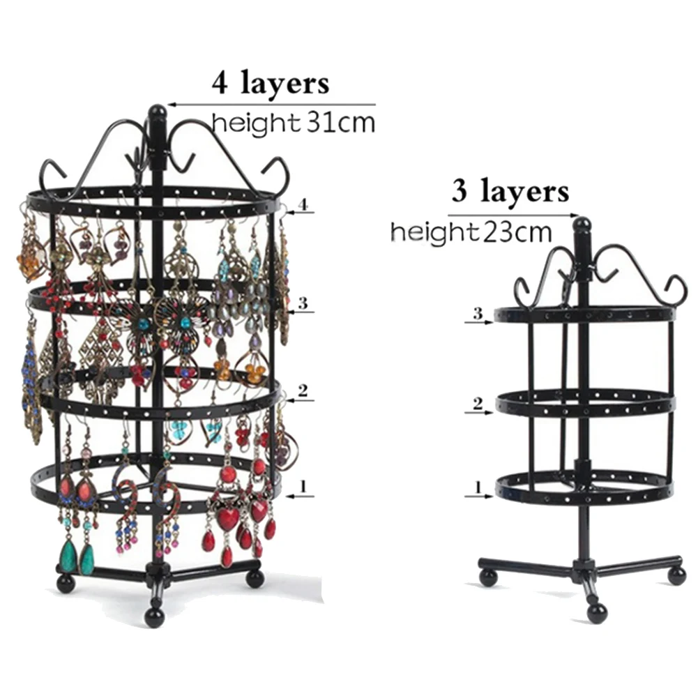 72 Отверстия металлическая стойка для украшений ожерелье держатель Органайзер поворотный дисплей Декор стенда подарок дропшиппинг