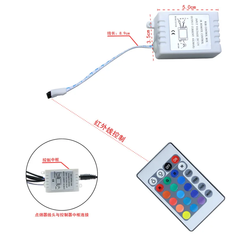 Автомобильная RGB Светодиодная лента 4*9 шт. SMD 5050 10 Вт интерьер автомобиля декоративный атмосферная Лента Автоматическая RGB дорожка напольный свет дистанционное управление 12 В