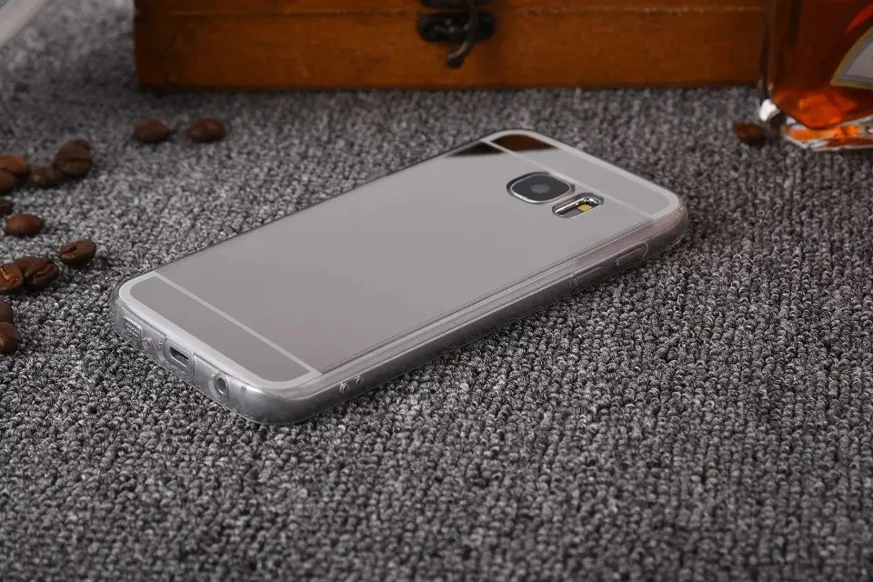 Зеркальный эффект мягкий TPU чехол для samsung Galaxy Note 9 S6 S7 край Grand Prime A3 A5 A7 J3 J5 J7 S8 S9 A8 плюс J4 J6 A7