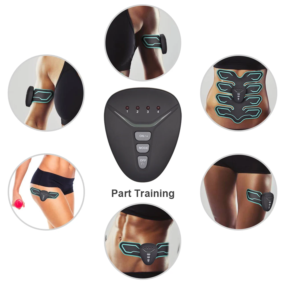 Body Massage Muscle Stimulator Abdominal Hips Slimming Training Exerciser Fitness Toner Belly Leg Arm Exercise Workout Equipment