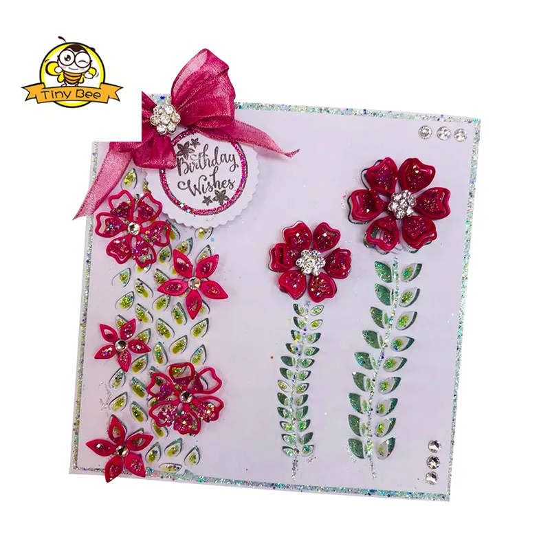 

3Pcs Background Leaves Metal Cutting Dies Scrapbooking Card Making Craft Dies Album Embossing DIY Decoration New Dies for 2019