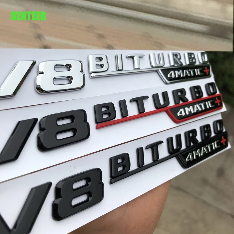 2 шт. V8biturbo 4matic Стикеры для Mercedes Benz AMG GLS GLC C/E/Стекло W204 W205 W211 A45 CLK C180 E200 CLA GLK GLE GLA