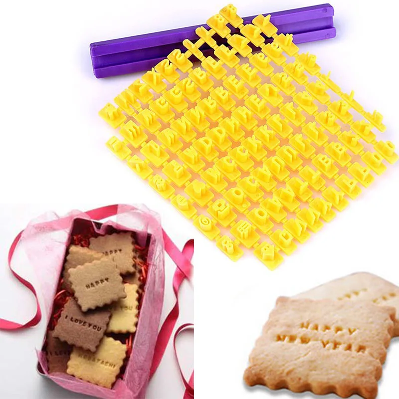 

Funny Bakeware 1pcs 26 A-Z Alphabet Letter + Symbol STAMP Biscuit Cookie Cutters Embosser Cake Fondant DIY Molds Baking Tools