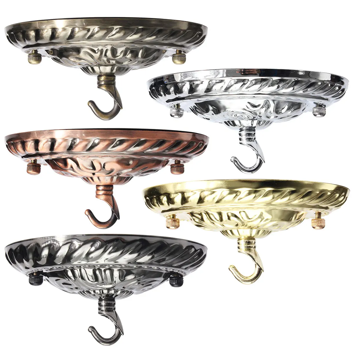 Lamp Base Vintage Pendant Rose Cap Hook Plate Holder Edison Light