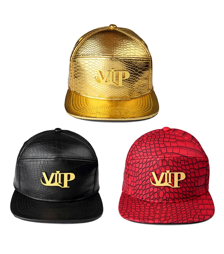 Роскошные шапки из искусственной кожи в стиле хип-хоп, бейсболки со стразами и крокодиловой текстурой, Золотой логотип VIP DJ, бейсболки для мужчин и женщин, спортивные кепки