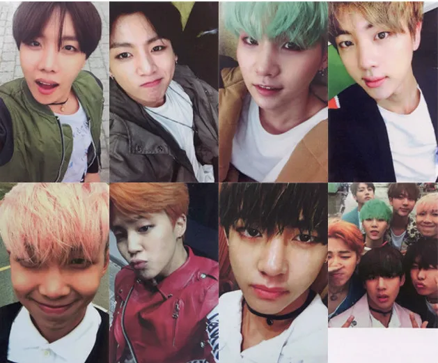 Kpop фото плакат альбом открытка карта 8 карт k pop Bangtan boys jin suga персональная подписка