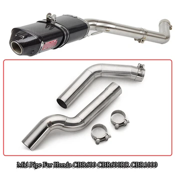 

For Honda CBR600 CBR600RR 2003-2015 CBR1000 2004-2007 Motorcycle Exhaust Middle Mid Connect Link Pipe Stainless Steel Tube