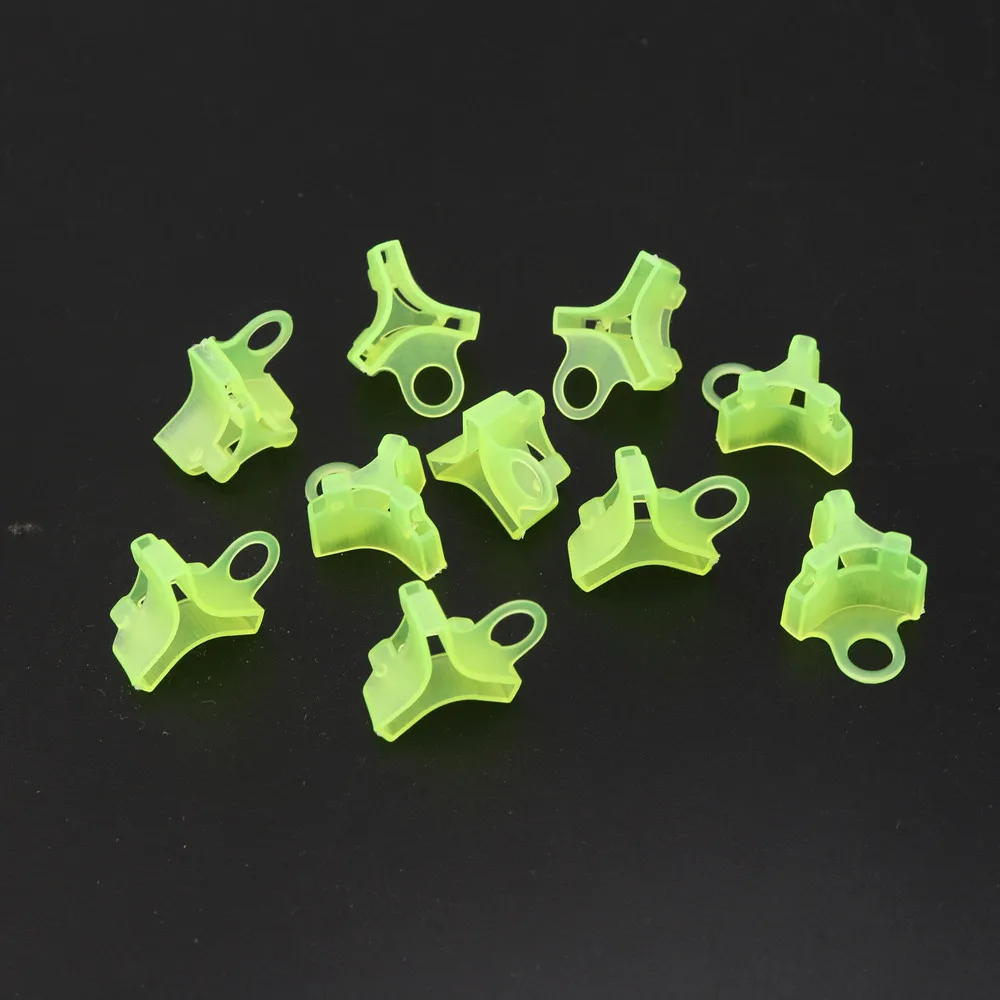 10pcs/lot 6 Fishing Hook Covers Yellow Plastic Triple Fishing Hook Protectors fishing