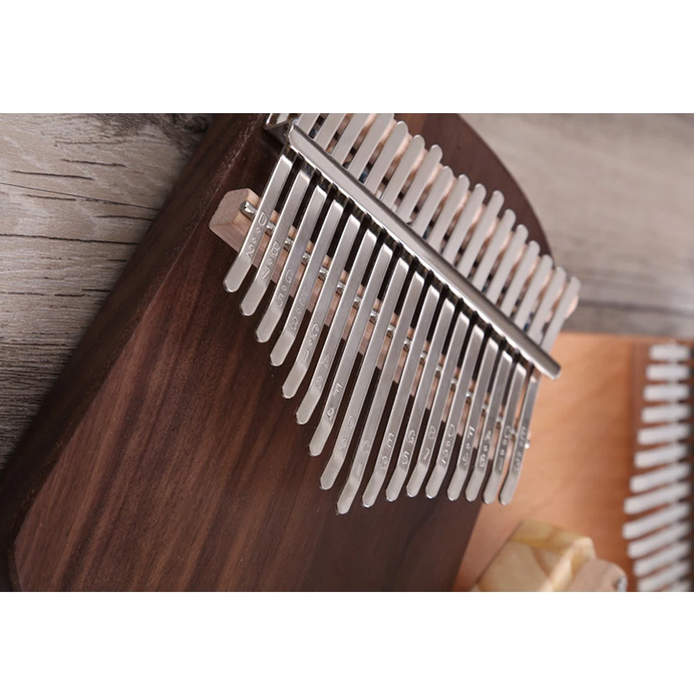 Tamanho de Bolso Teclado de Piano Musical de Madeira Kalimba Dedo Chave Mogno Mbira Sanza Thumb Instrumento Marimba Kb27 10 - 17 - Image 6