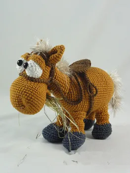 

Amigurumi Crochet the Horse toy doll rattles gift
