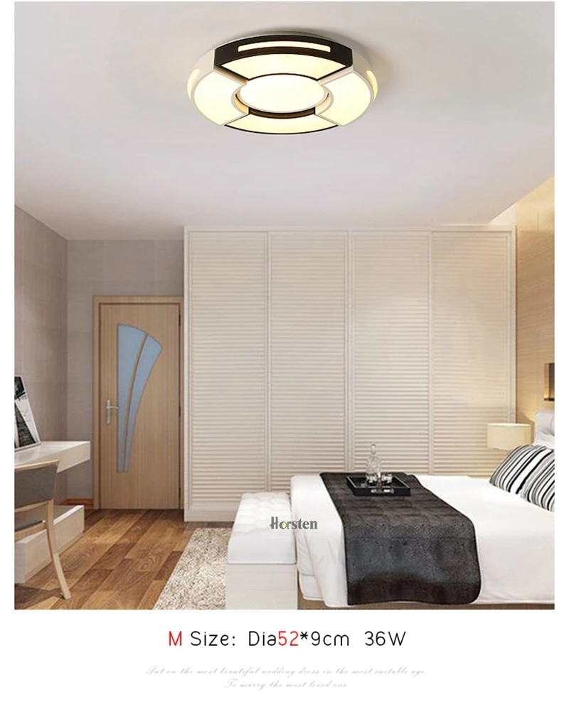 Creative Round Acrylic LED Ceiling Lights For Bedroom Living Room Modern Remote Control Ceiling Lamp Home Lighting Fixture (4)