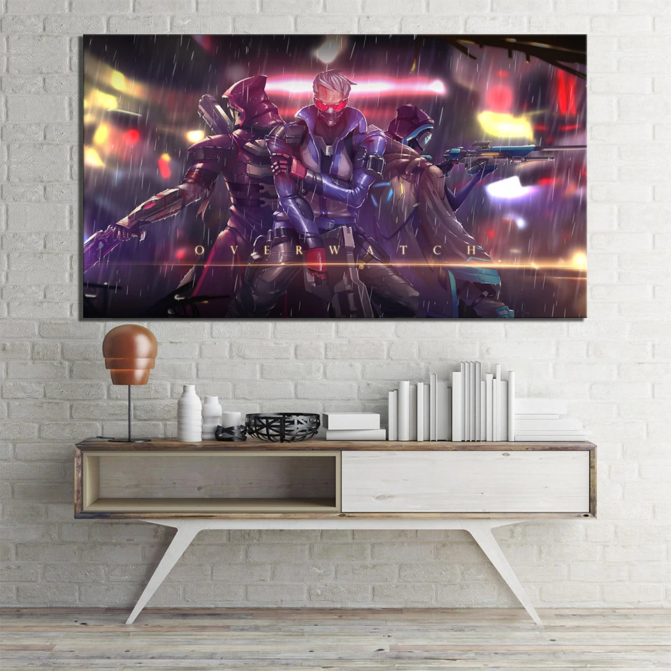 Принты для домашнего декора картины 1 шт./шт. OVERWATCH Настенная картина модульный
