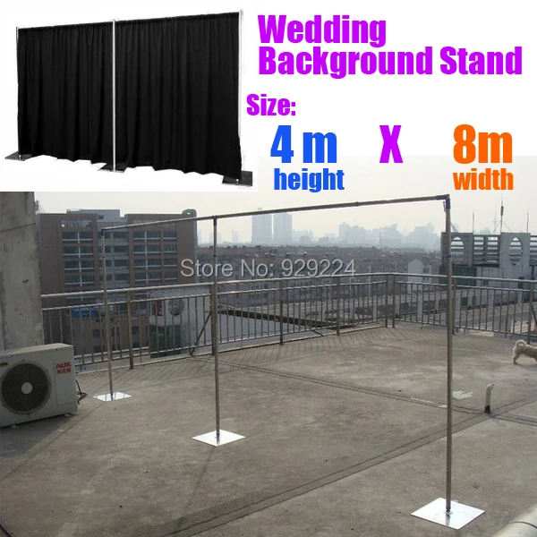 

13ft x 26ft Wedding Backdrop Stand with expandable Rods Backdrop Frame Good Quality wide Wedding Stainless Steel Pipe