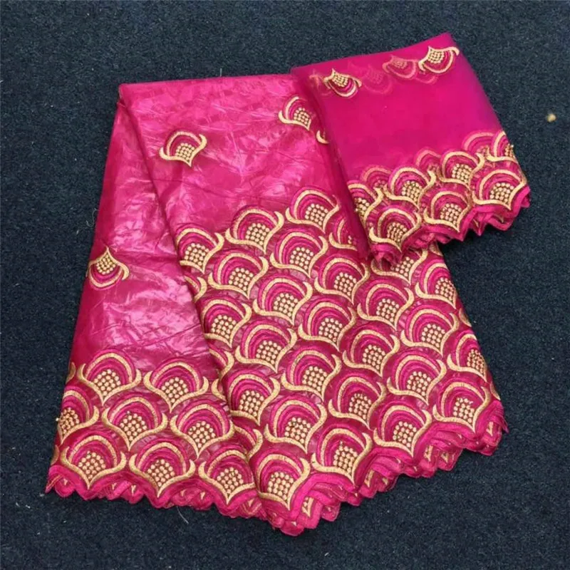

African guinea brocade fabric african bazin riche getzner with beads high quality Nigerian gele headtie 5+2 yards/lot 14L061981