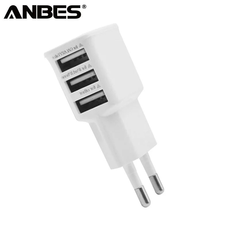 

5V 2A 3 Ports EU Plug Chargers Three USB Power AC Wall Charger Travel Adapter For iphone Samsung Smart phones and tablet PC