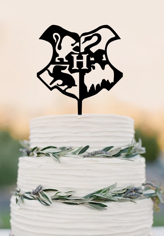 

Magic school symbol Cake Topper for birthday party favors