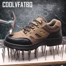 COOLVFATBO/мужские рабочие и защитные ботинки; уличные мужские военные ботинки со стальным носком; противоскользящие ПРОКАЛЫВАЮЩИЕ ботинки; размер E46