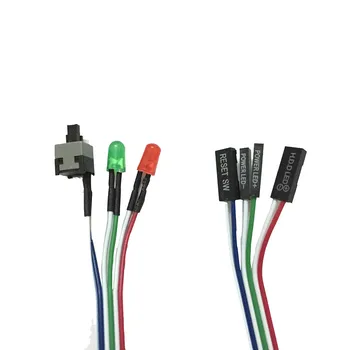 

ATX PC Compute Motherboard Power Cable Switch On / Off / Reset with LED Light 50CM