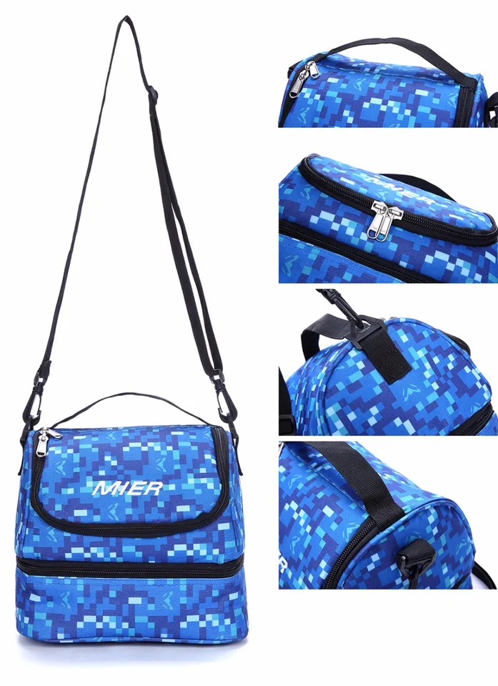 mier double decker insulated lunch box