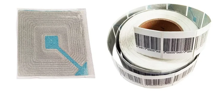High quality eas rf 8.2mhz soft label 4*4cm rf barcode label for anti-theft 20000pcs