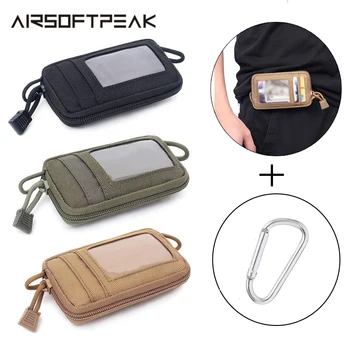 

Tactical Molle Pouch Wallet Card Bag Nylon Waterproof Key Holder Money Case Pack Military Outdoor Hunting Traveling Waist Bags