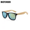 Boysee – lunettes de soleil rétro en bois pour hommes et femmes, en bambou, Design de marque, lunettes de Sport, miroir doré, nuances oculo ► Photo 3/6