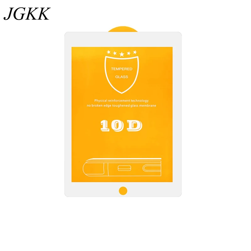 

JGKK 10D Full Coverage Tempered Glass for Apple IPad Pro 9.7 12.9 2018 10.5 11 12.9 Tablet Screen Protector Protective Film
