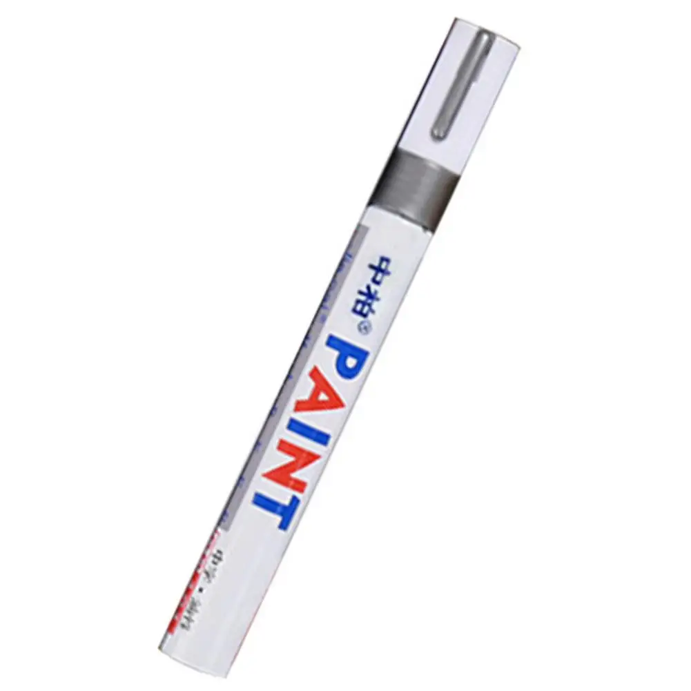 Vehicle Pro Magic Car Scratch Lacquer Oil Pen Tire Maker Pen Mending Repair Pen Car Accessories Motorcycle Logo Handwriting Pen - Цвет: Silver