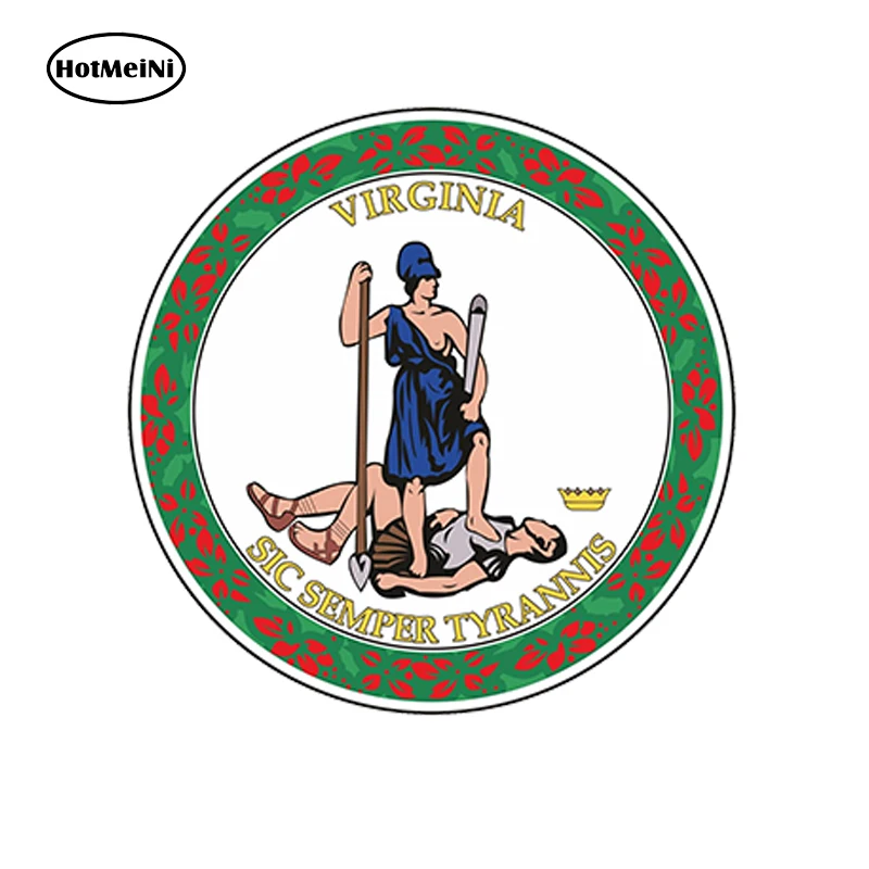 

HotMeiNi Car Styling Car Sticker Virginia Seal Sticker usa United States Bumper decals Motorcycle Car Helmet Auto 13cm x 13cm