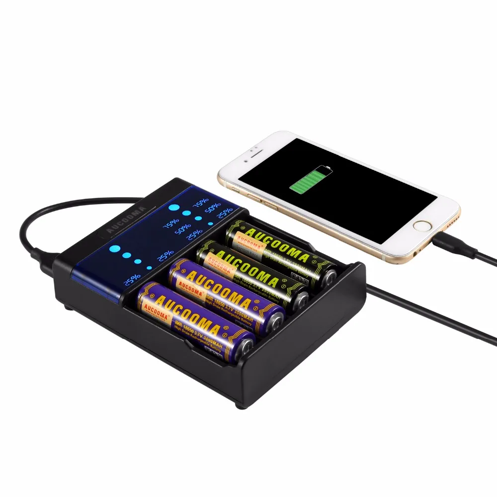 Hot sell 2017 electric 18650 3.7v battery charger 4 slots e cig