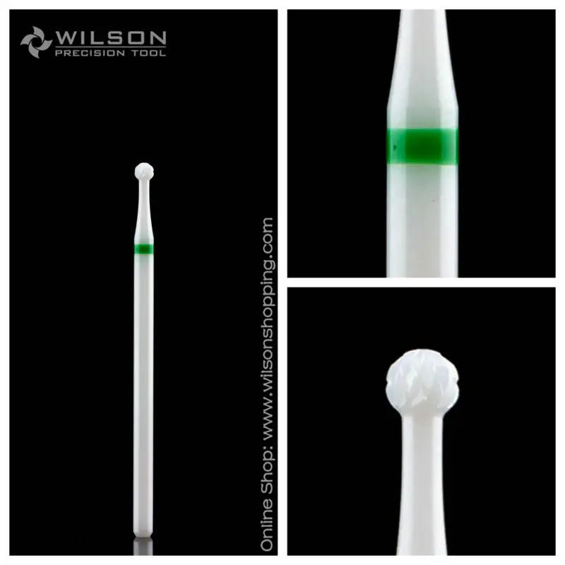 Мини-шар-белый твердый керамический(6300315)-WILSON керамический сверло для ногтей и циркония керамические зубные боры