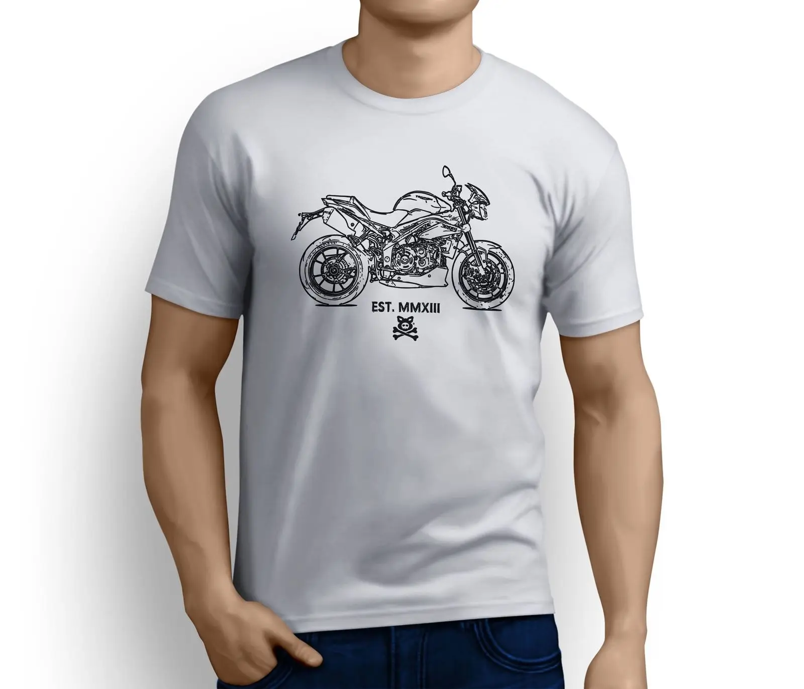 American Street Motorcycle Speed Triple 2015 Inspired Motorcycle Art T-Shirt