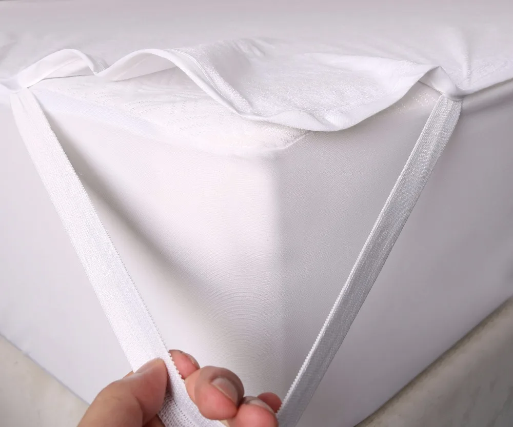 Waterproof Terry Mattress Pad Anchor Band Style for Mattress Breathable