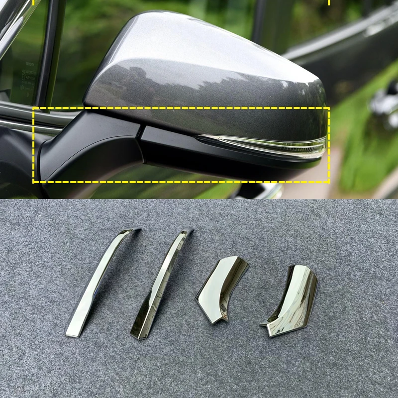 Аксессуары для автомобилей 4 шт. ABS хромированный передний бампер Зеркало заднего вида декоративная крышка Накладка для Toyota RAV4 2019 2020
