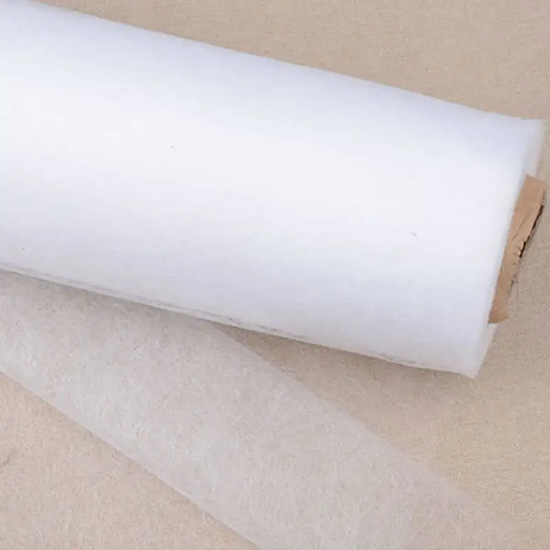 

112cm*1M White Non-woven Fabric Interlinings Iron On Sewing Patchwork Double-sided Adhesive Lining Garment Accessory DIY 1PC