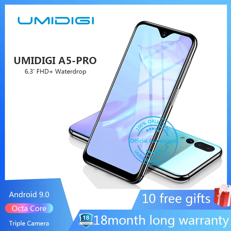 UMIDIGI A5 برو الروبوت 9.0 الثماني الأساسية الهاتف المحمول 6.3 'FHD + 16MP الثلاثي كاميرا 4150 mAh 4 GB RAM 32G ROM الهاتف الذكي gsm مقفلة UMIDIGI A5 برو الروبوت 9.0 الثماني الأساسية الهاتف المحمول 6.3 'FHD + 16MP الثلاثي كاميرا 4150 mAh 4 GB RAM 32G ROM الهاتف الذكي gsm مقفلة