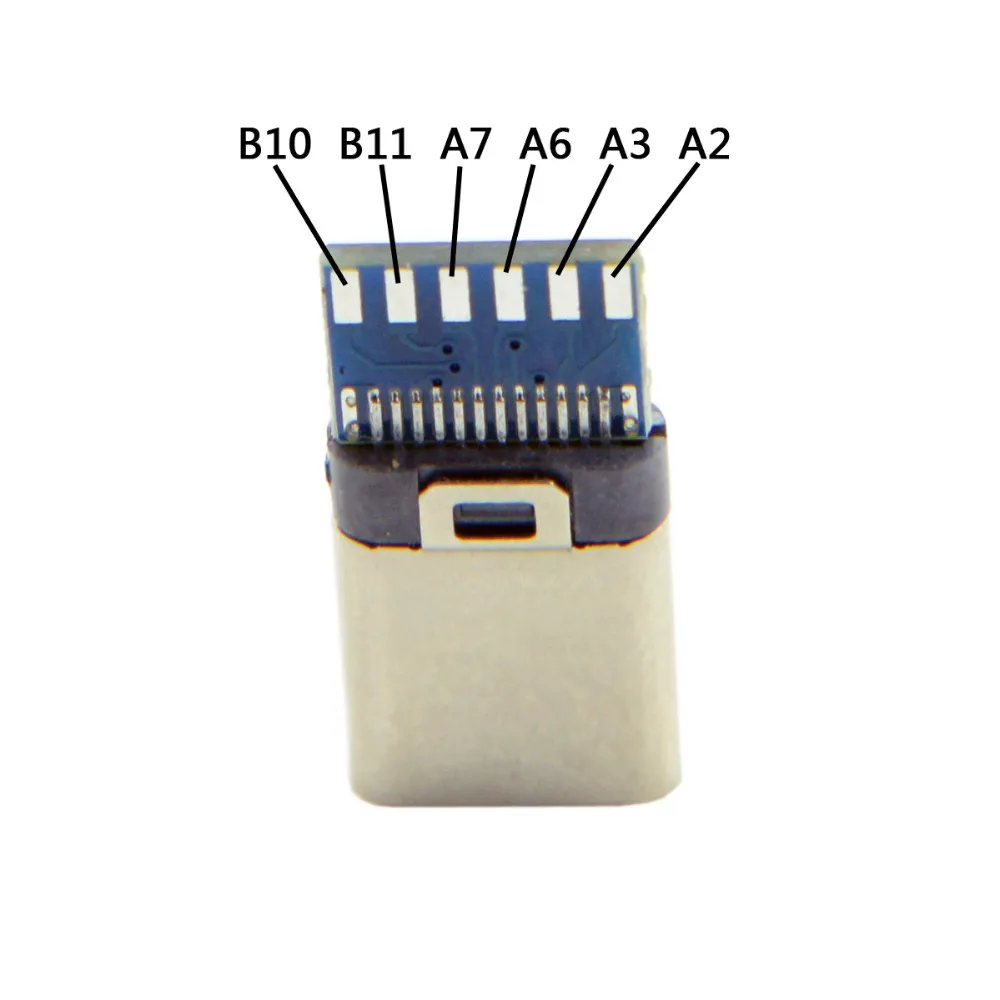 CY DIY 24pin USB 3.1 tipo C USB-C macho enchufe conector tipo SMT con placa PC 