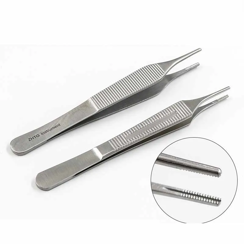 Носовой хрящ нержавеющая сталь tweezers тонкой пластиковые пинцеты 7x7 зубы с крючком большой живот пинцет