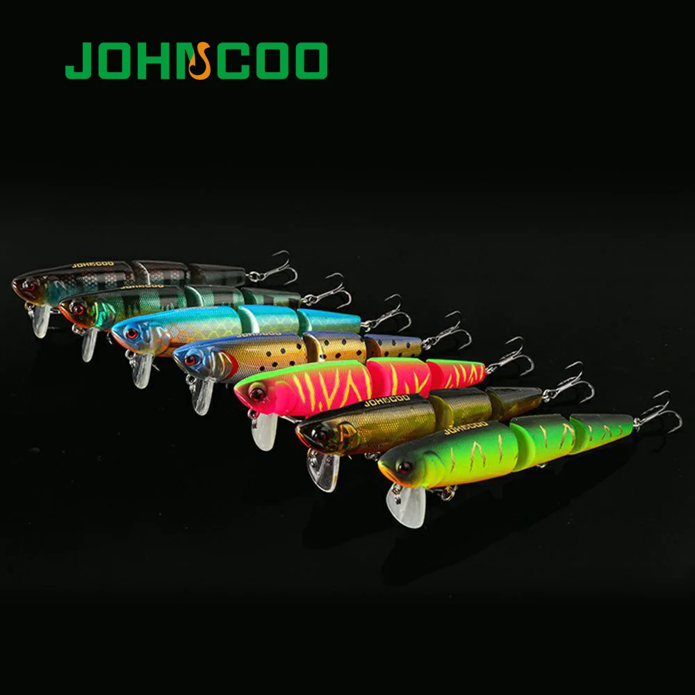  JOHNCOO Quality Professional Minnow Fishing Lure 98mm 11.5g Swim Bait Wobbler Crankbait Bass Pike B