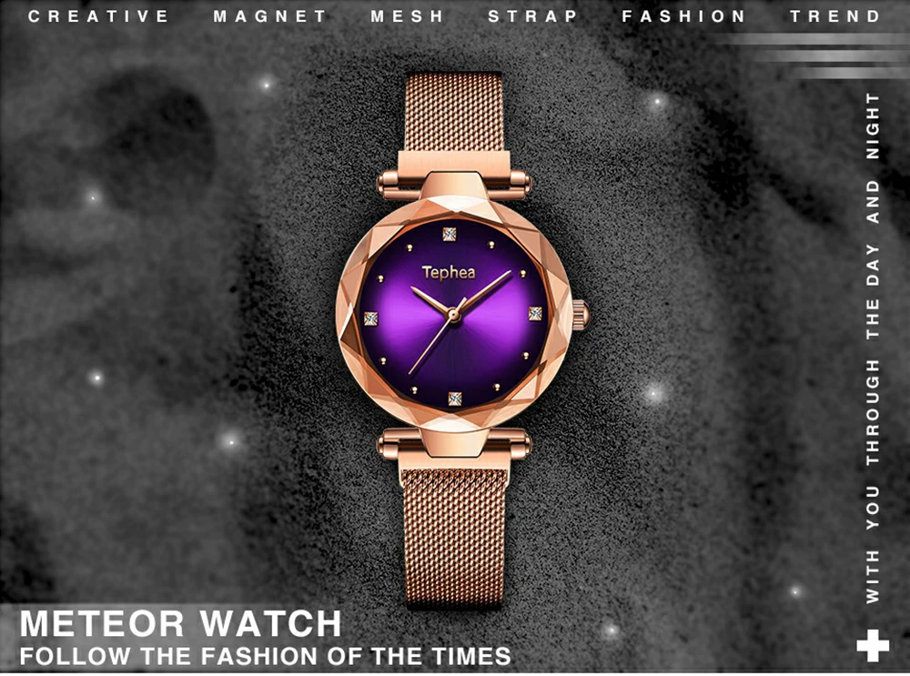 Роскошные Звездное небо женские часы звезда магнитные розовое золото часы с алмазами на руку женские стальные водонепроницаемые Relogio Feminino