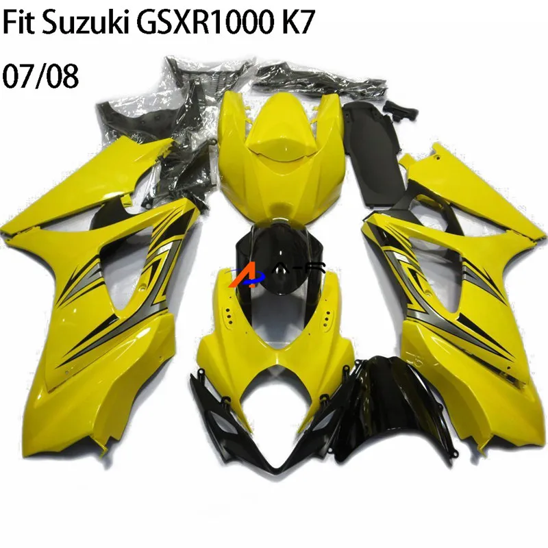 Полный набор УФ окрашенный обтекатель комплект для Suzuki K7 GSXR GSX-R 1000 GSXR1000 2007 2008 GSX-R1000 K7 07 08 ABS Обтекатели K7