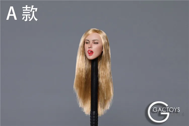 1/6 Европейский Красота голова резьба с Tongue1/6 весы сексуальный женский манекен