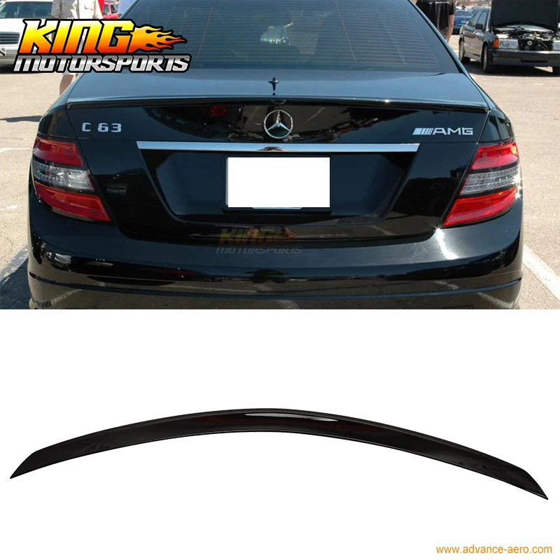 Подходит для 2008-2013 Benz C-класс W204 седан багажник спойлер OEM окрашены матч#040 черный